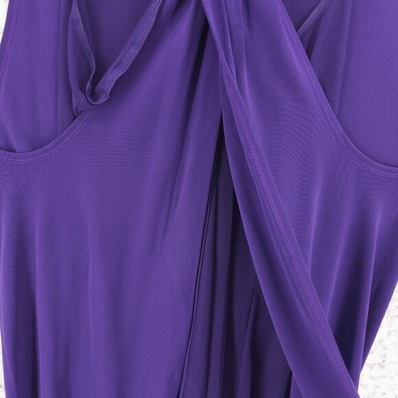 NWT ALICE + OLIVIA Twisted Folded Back Tank Dress Purple Size MEDIUM - Picture 6 of 10